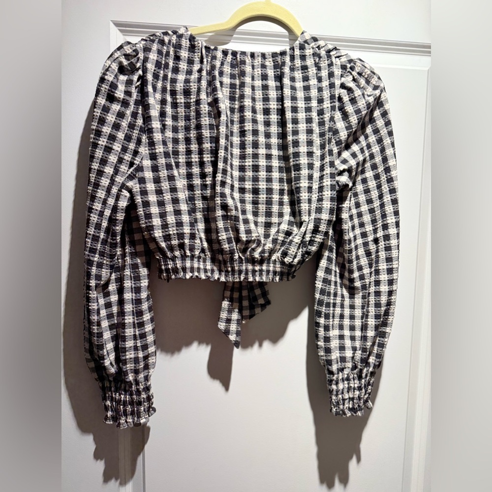 Zara Gingham Top Size M - Picture 2 of 7